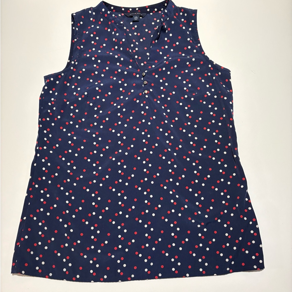 Tommy Hilfiger Navy Polka Dot Blouse